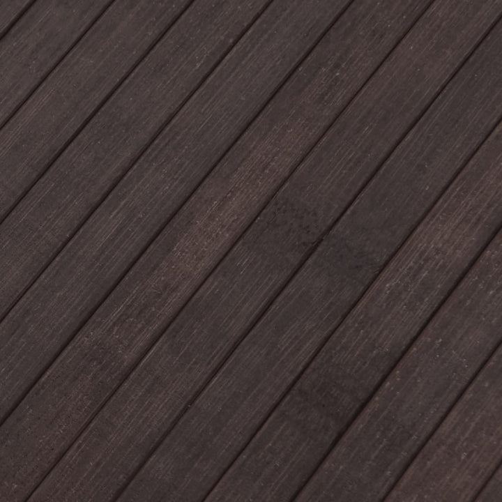 gulvtæppe 80x200 cm rektangulær bambus mørkebrun