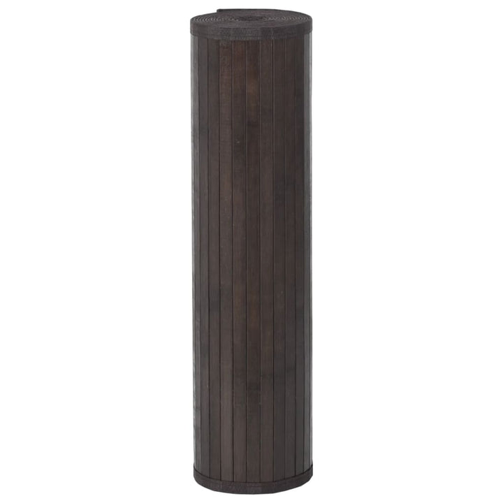 gulvtæppe 80x300 cm rektangulær bambus mørkebrun