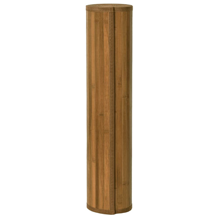 gulvtæppe 80x400 cm rektangulær bambus brun