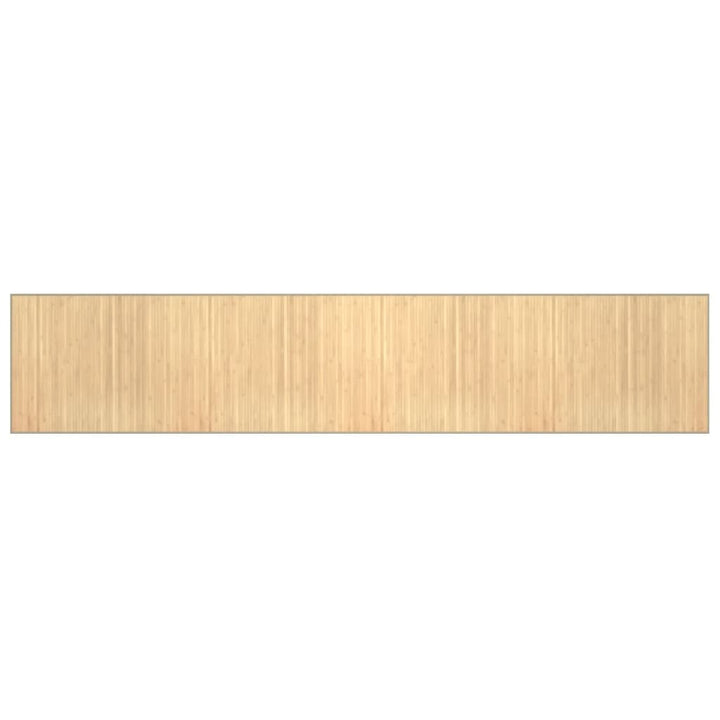 gulvtæppe 80x400 cm rektangulær bambus lys naturfarvet