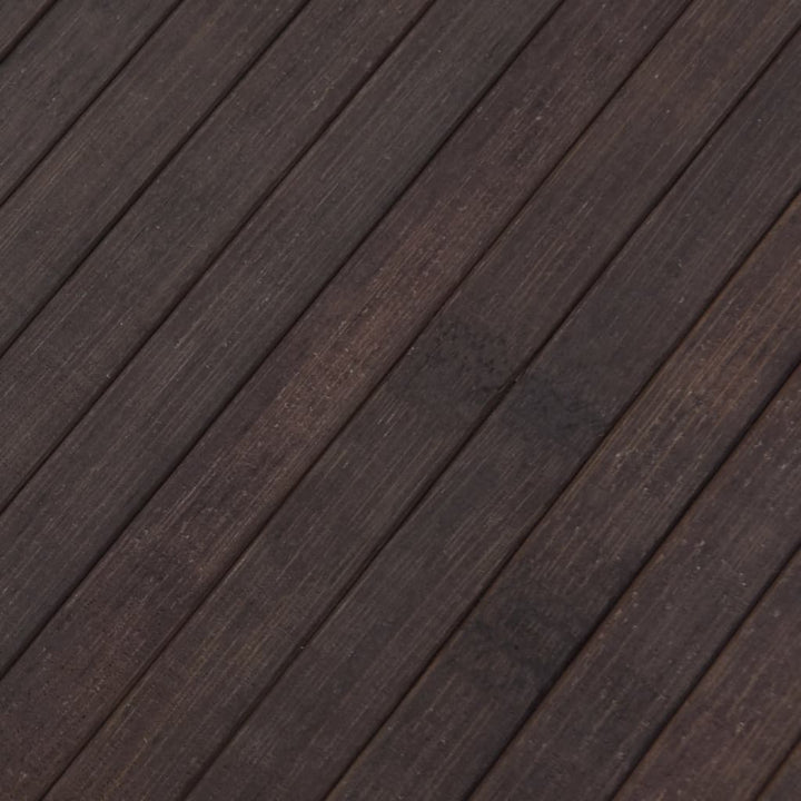 gulvtæppe 80x400 cm rektangulær bambus mørkebrun