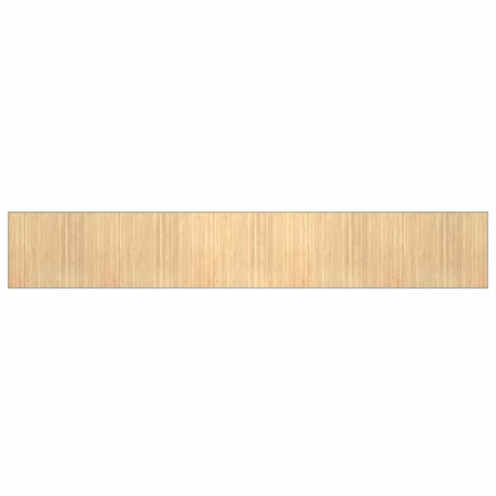 gulvtæppe 80x1000 cm rektangulær bambus lys naturfarvet