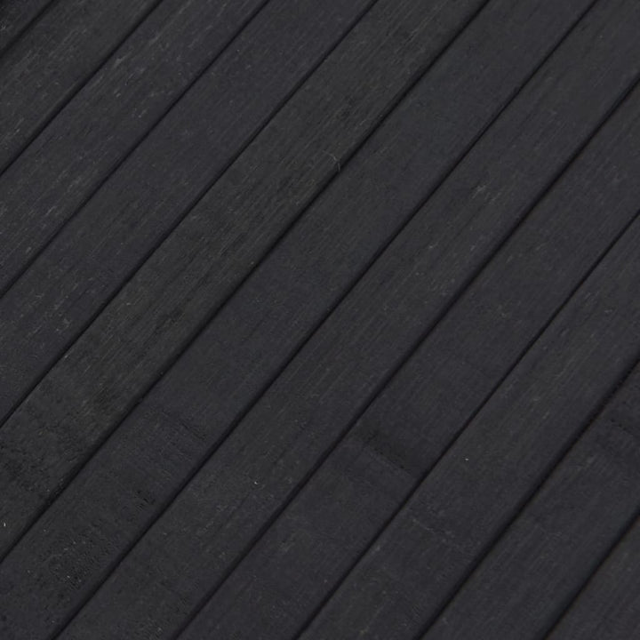 gulvtæppe 80x1000 cm rektangulær bambus grå
