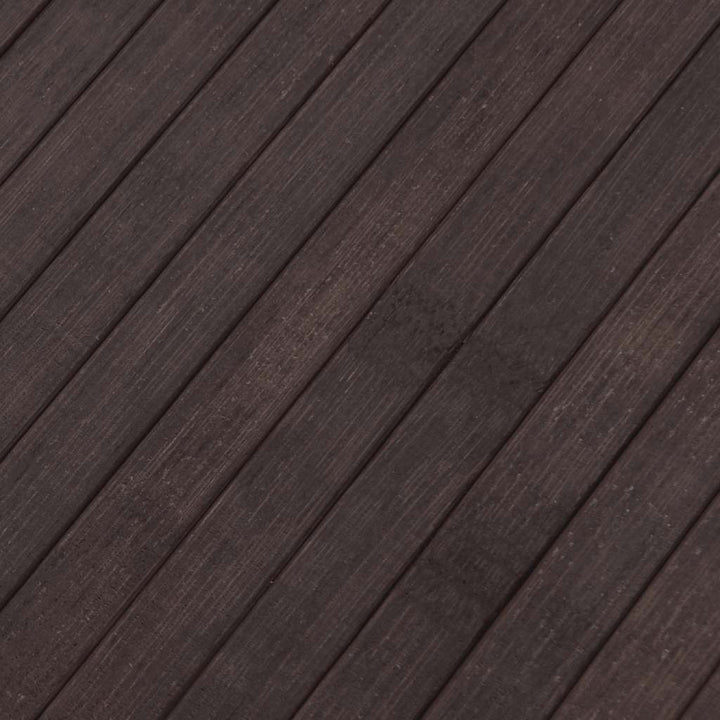 gulvtæppe 80x1000 cm rektangulær bambus mørkebrun