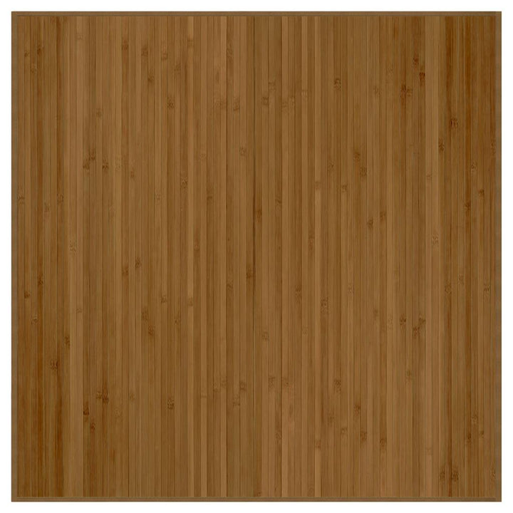 gulvtæppe 100x100 cm firkantet bambus brun