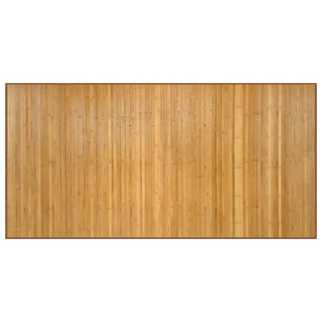 gulvtæppe 100x200 cm rektangulær bambus naturfarvet