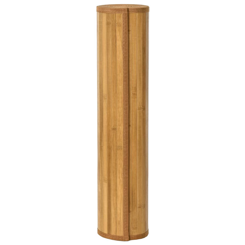 gulvtæppe 100x200 cm rektangulær bambus naturfarvet