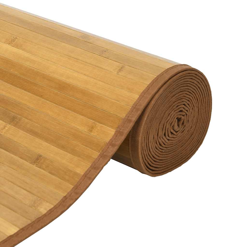 gulvtæppe 100x200 cm rektangulær bambus naturfarvet