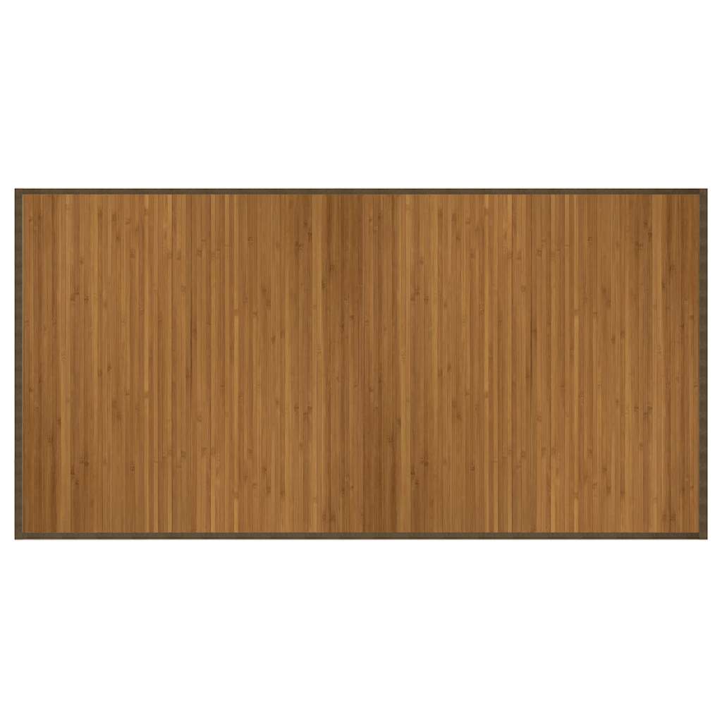 gulvtæppe 100x200 cm rektangulær bambus brun