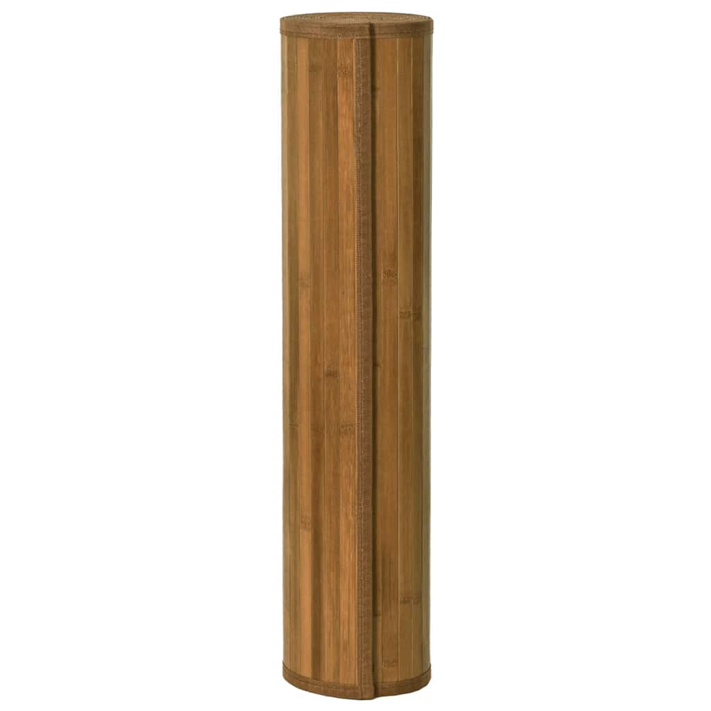 gulvtæppe 100x200 cm rektangulær bambus brun