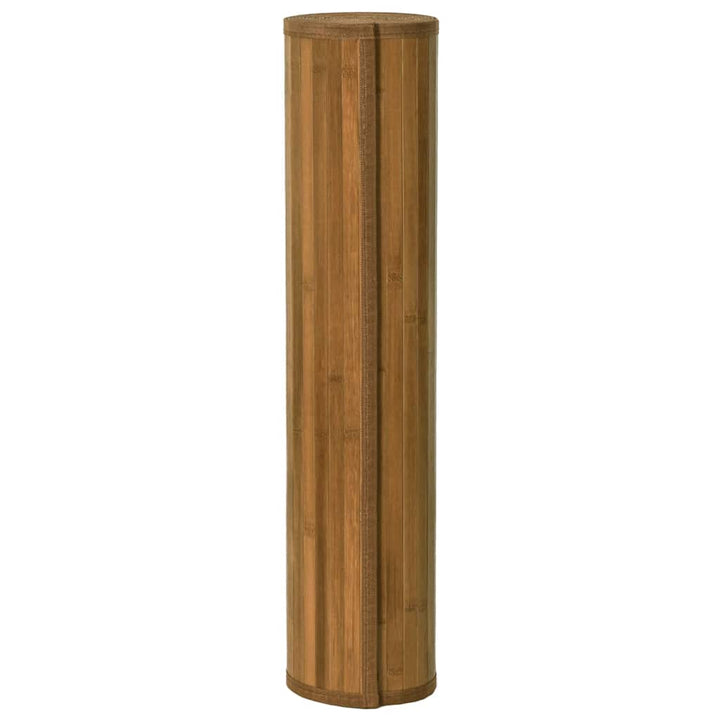 gulvtæppe 100x200 cm rektangulær bambus brun