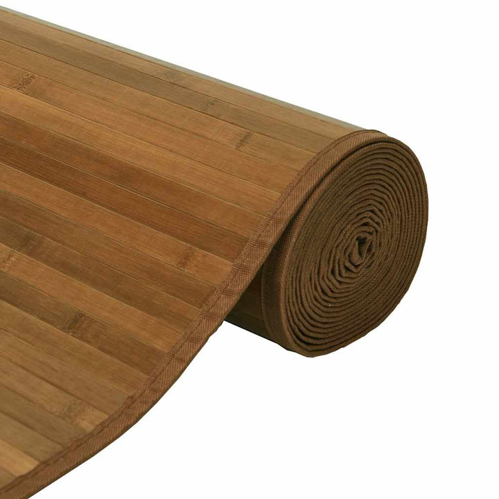 gulvtæppe 100x200 cm rektangulær bambus brun