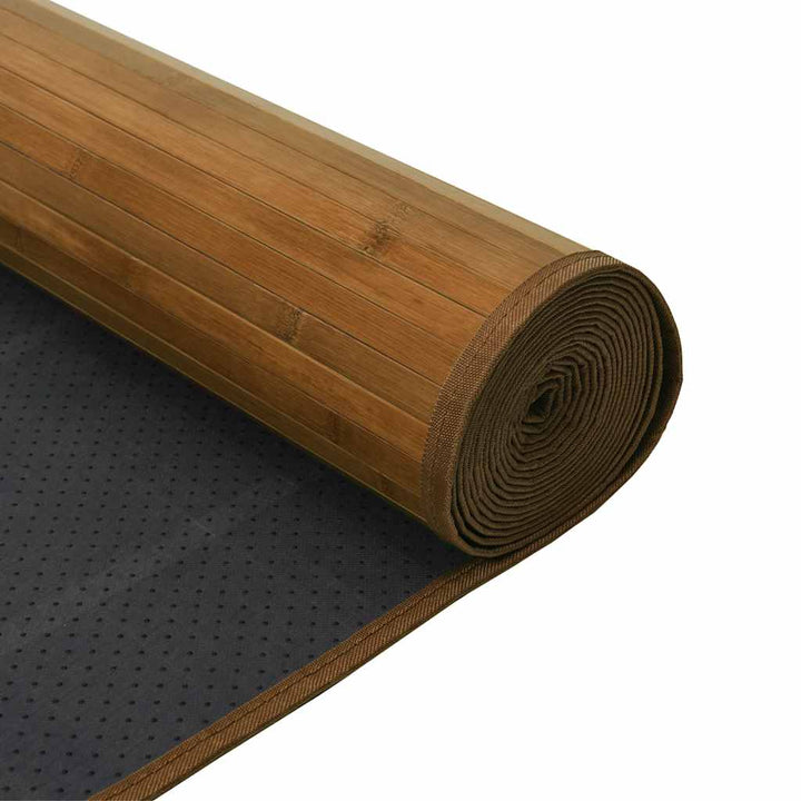gulvtæppe 100x200 cm rektangulær bambus brun
