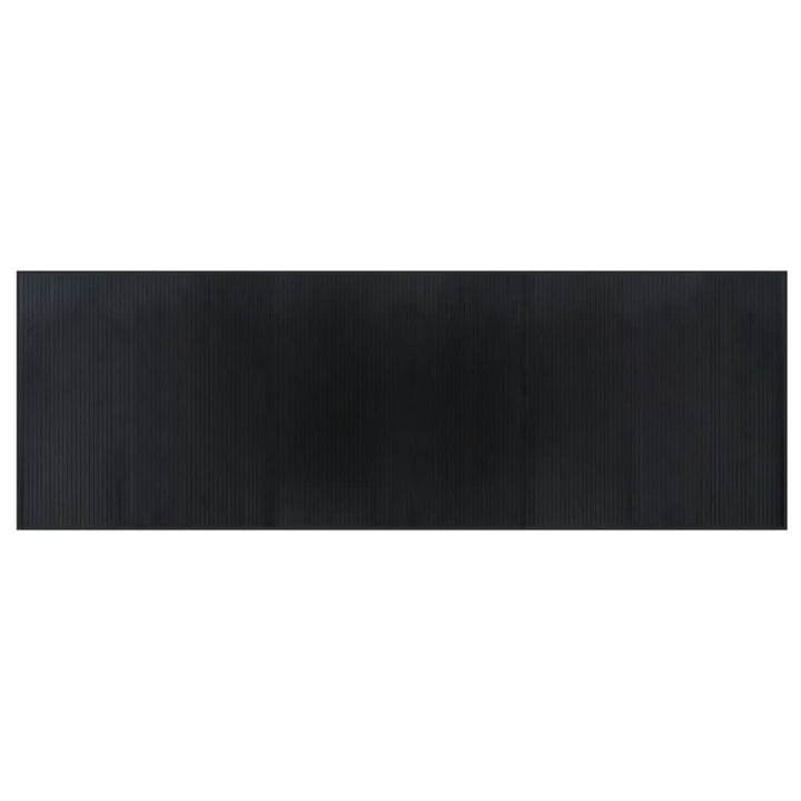 gulvtæppe 100x300 cm rektangulær bambus sort