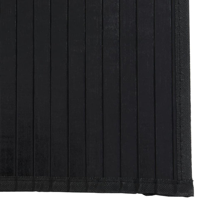gulvtæppe 100x300 cm rektangulær bambus sort