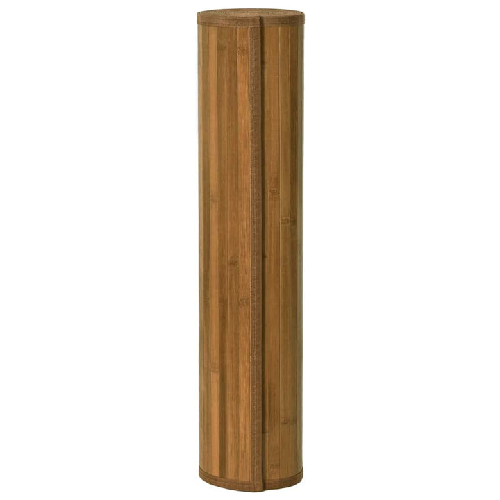 gulvtæppe 100x300 cm rektangulær bambus brun