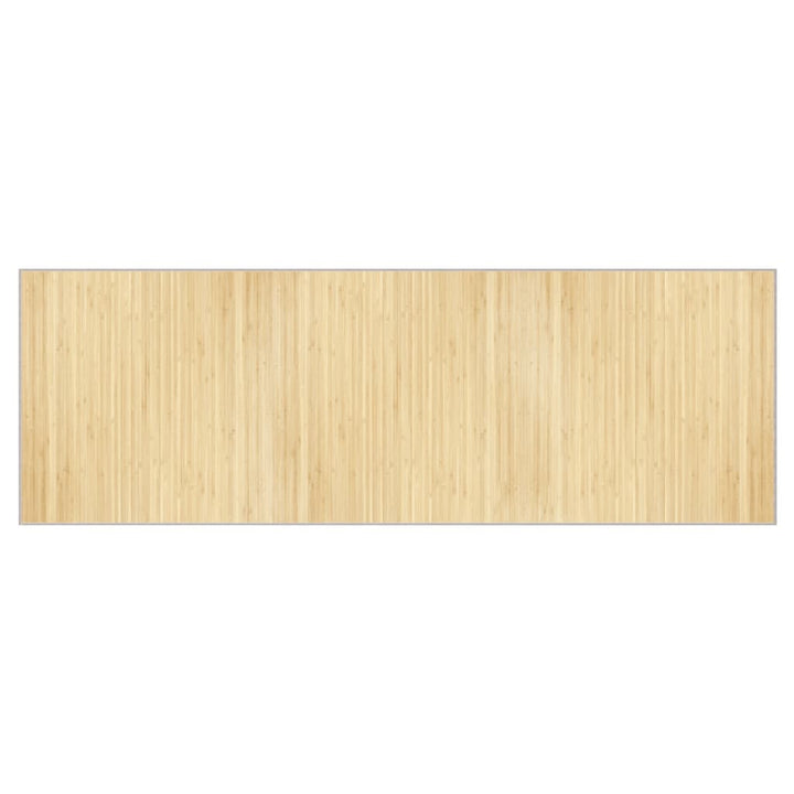 gulvtæppe 100x300 cm rektangulær bambus lys naturfarvet