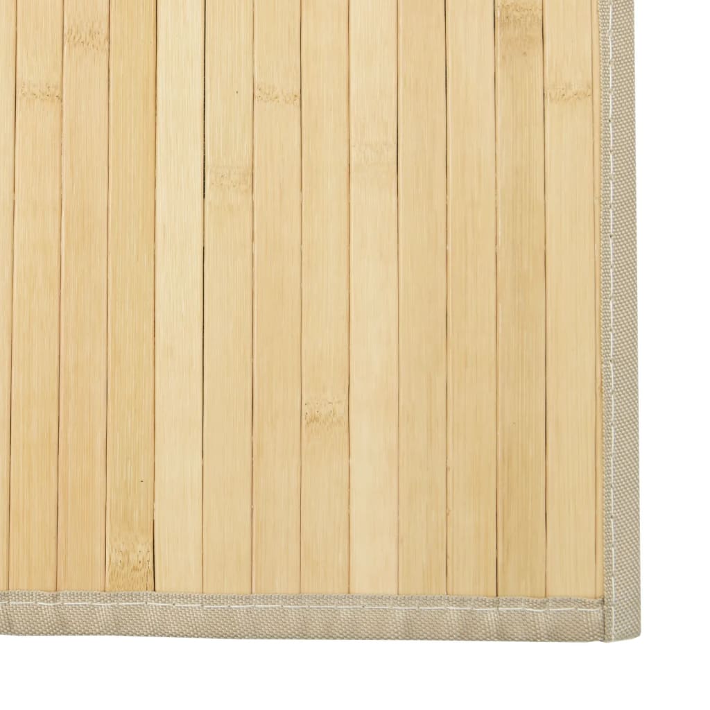gulvtæppe 100x300 cm rektangulær bambus lys naturfarvet
