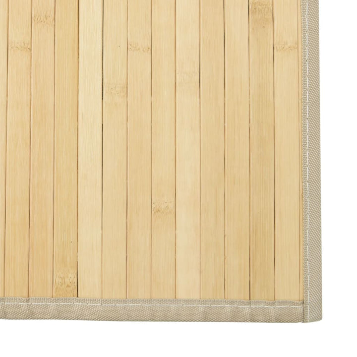 gulvtæppe 100x300 cm rektangulær bambus lys naturfarvet