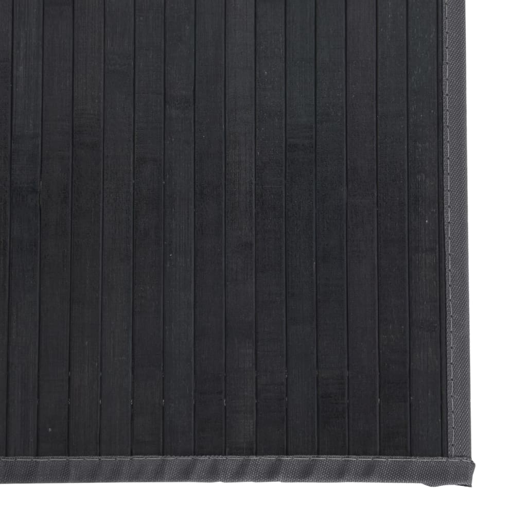 gulvtæppe 100x300 cm rektangulær bambus grå
