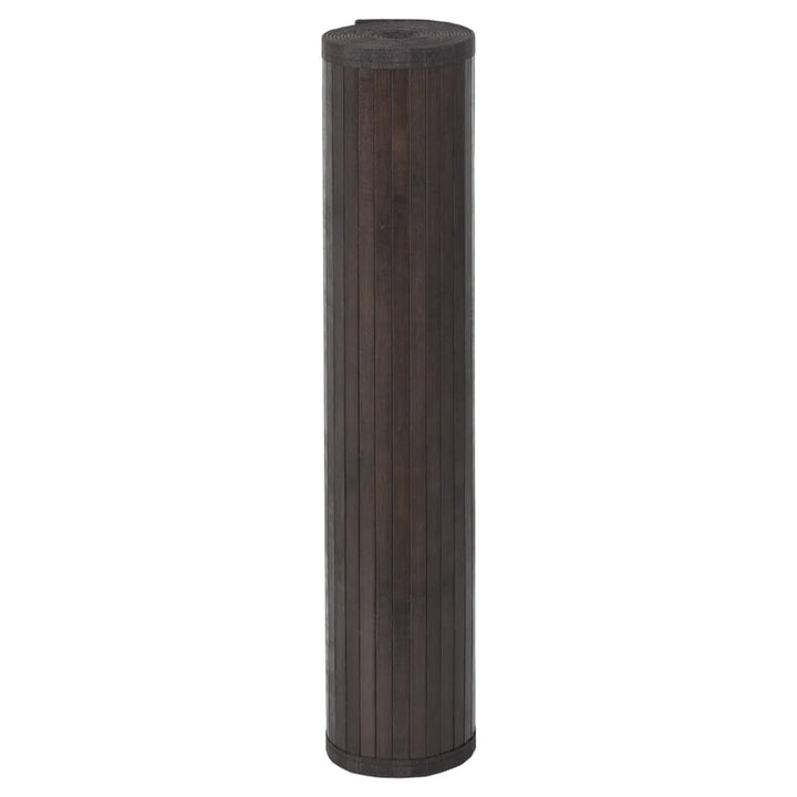 gulvtæppe 100x300 cm rektangulær bambus mørkebrun