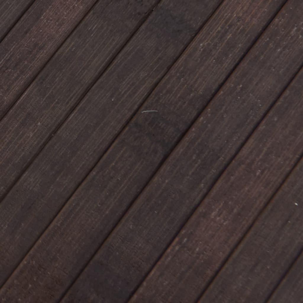 gulvtæppe 100x300 cm rektangulær bambus mørkebrun