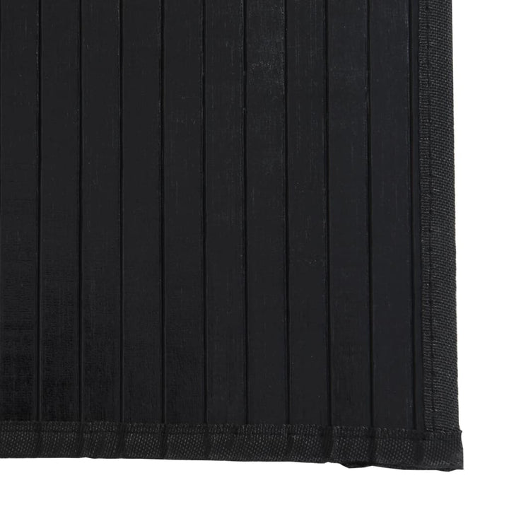 gulvtæppe 100x400 cm rektangulær bambus sort