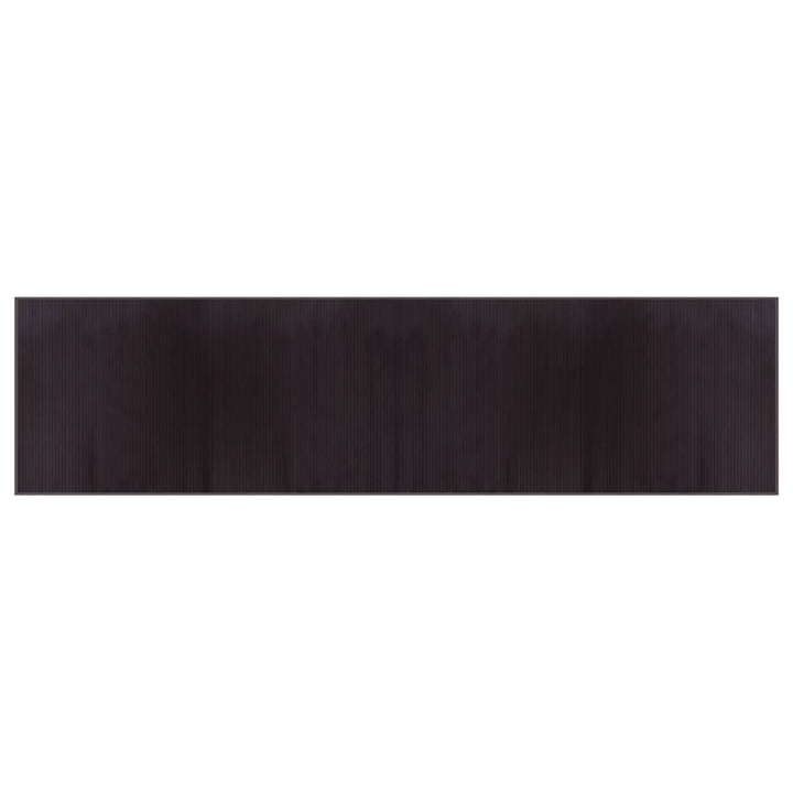 gulvtæppe 100x400 cm rektangulær bambus mørkebrun