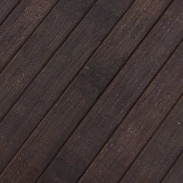 gulvtæppe 100x400 cm rektangulær bambus mørkebrun
