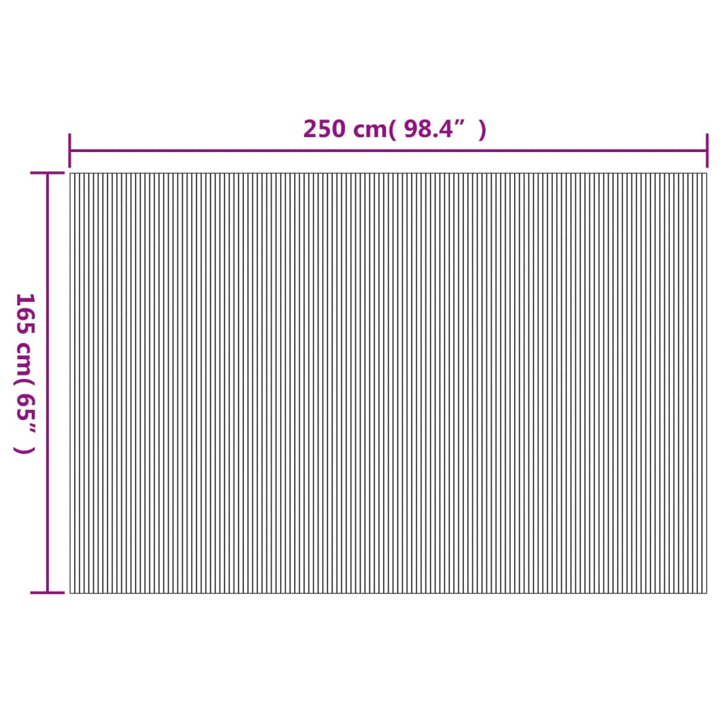 rumdeler bredde 250 cm højde 165 cm bambus sort