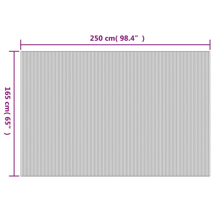 rumdeler bredde 250 cm højde 165 cm bambus sort