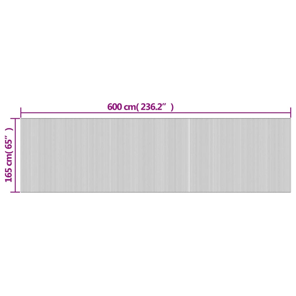 rumdeler bredde 600 cm højde 165 cm bambus sort