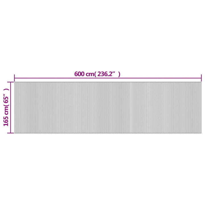 rumdeler bredde 600 cm højde 165 cm bambus sort