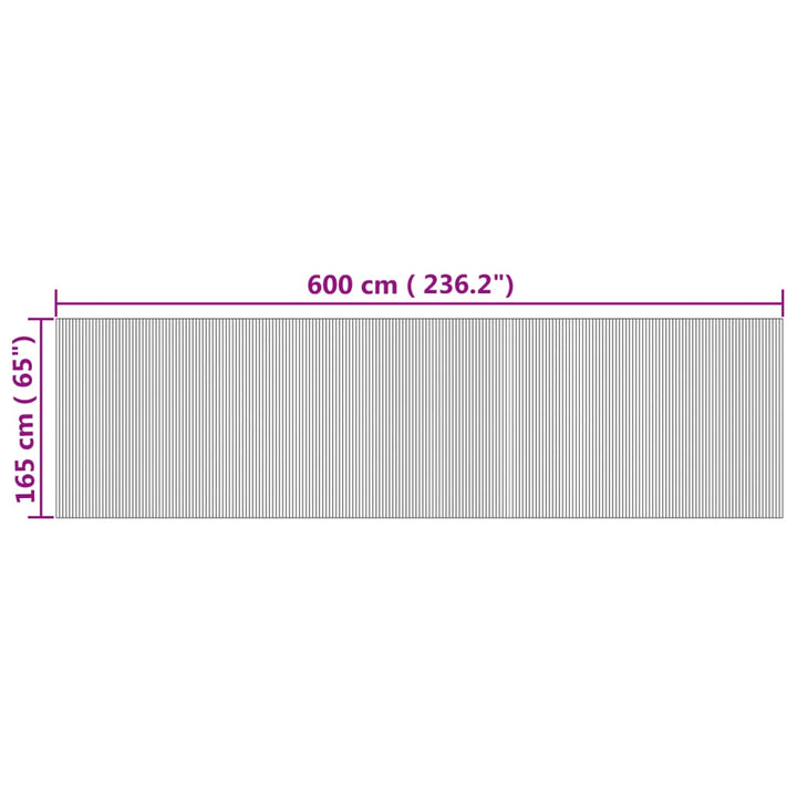 rumdeler bredde 600 cm højde 165 cm bambus naturfarvet