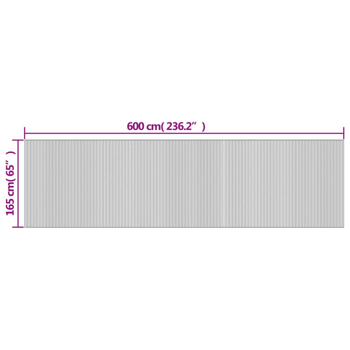 rumdeler bredde 600 cm højde 165 cm bambus brun