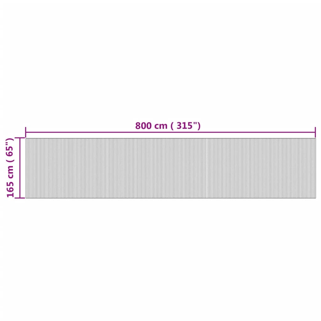 rumdeler bredde 800 cm højde 165 cm bambus naturfarvet