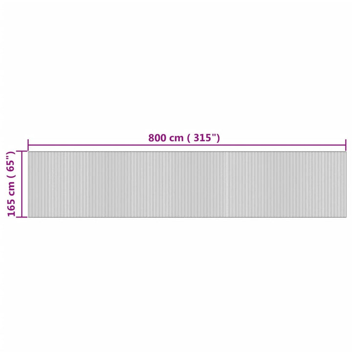 rumdeler bredde 800 cm højde 165 cm bambus naturfarvet