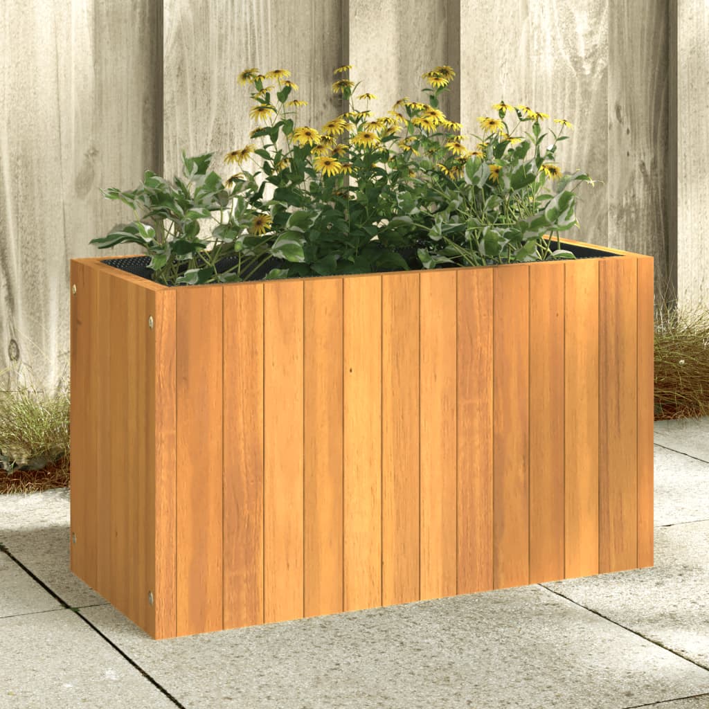 plantekasse 59x27,5x35 cm massivt akacietræ