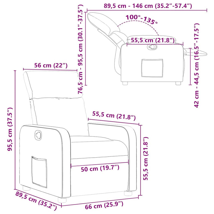 lænestol kunstlæder sort
