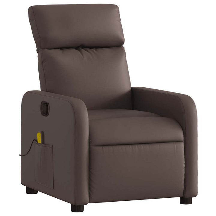 massagestol kunstlæder brun