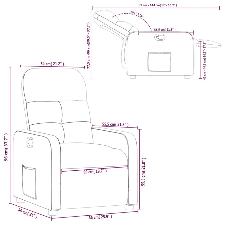 lænestol stof mørkebrun