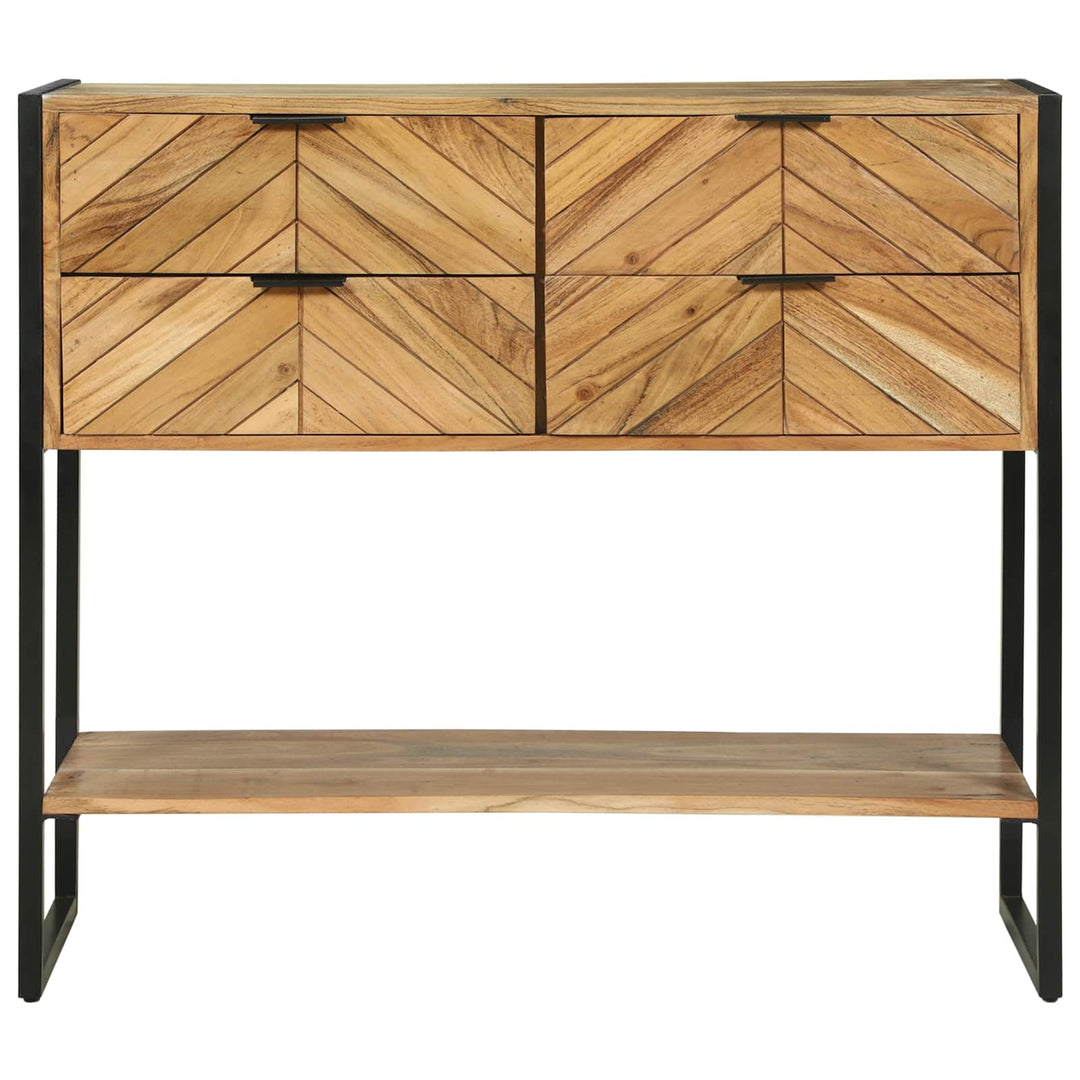Konsolbord med skuffe Brun 90 x 35 x 80 cm Massivt Akacietræ