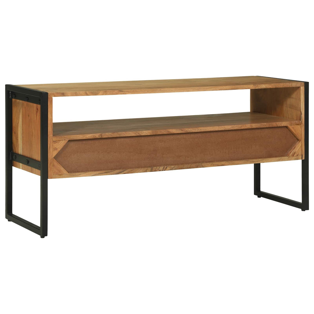 TV-skab med skuffe Brun 100 x 35 x 50 cm Massivt Akacietræ