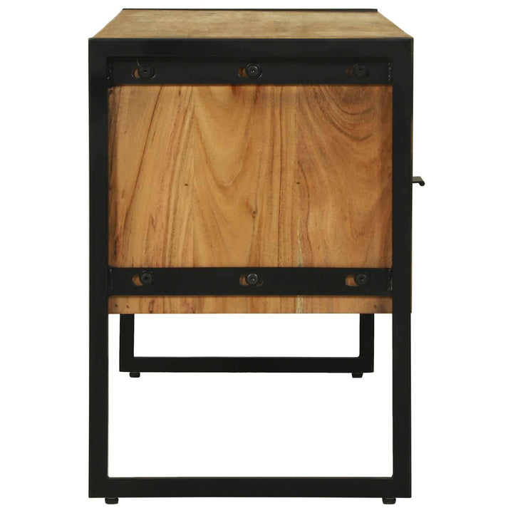 TV-skab med skuffe Brun 100 x 35 x 50 cm Massivt Akacietræ