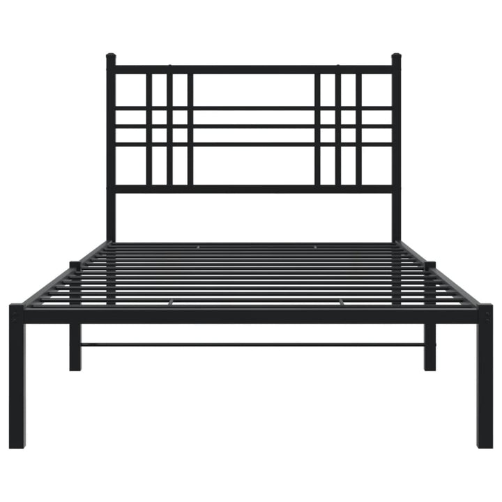 sengeramme med sengegavl 90x190 cm metal sort