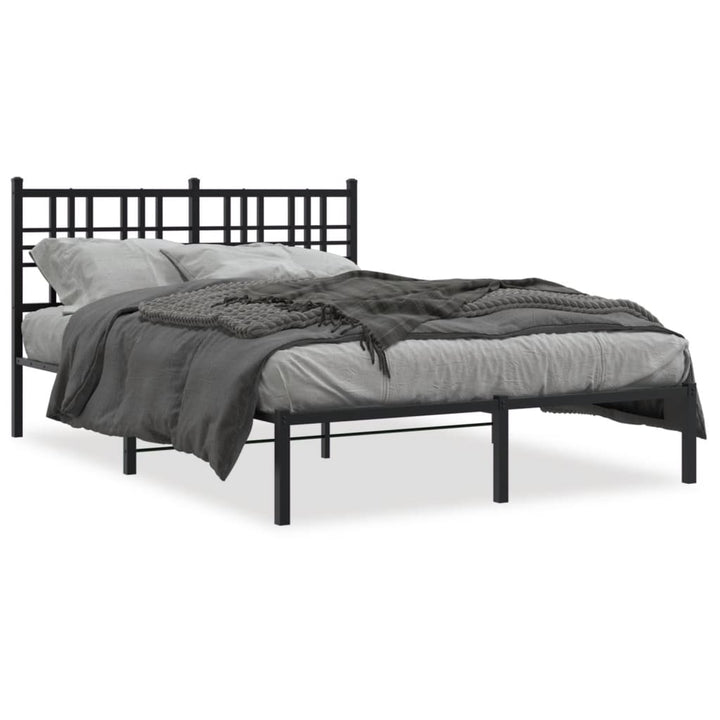 sengeramme med sengegavl 120x190 cm metal sort