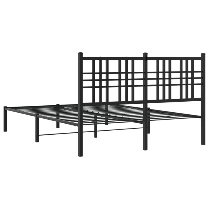 sengeramme med sengegavl 120x190 cm metal sort