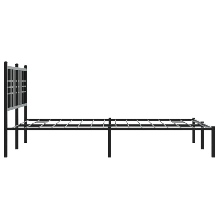 sengeramme med sengegavl 135x190 cm metal sort