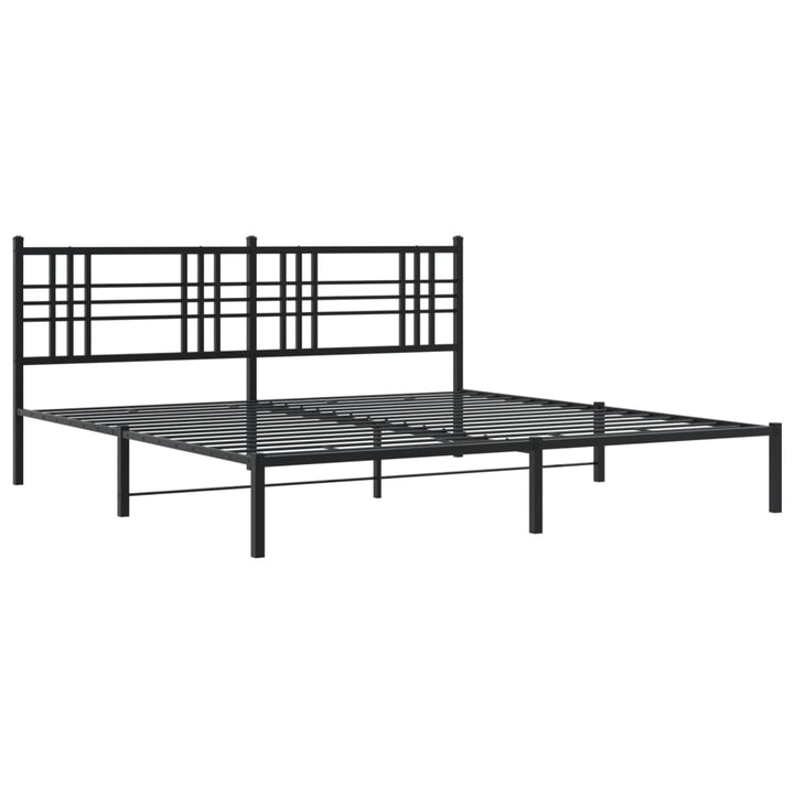sengeramme med sengegavl 183x213 cm metal sort