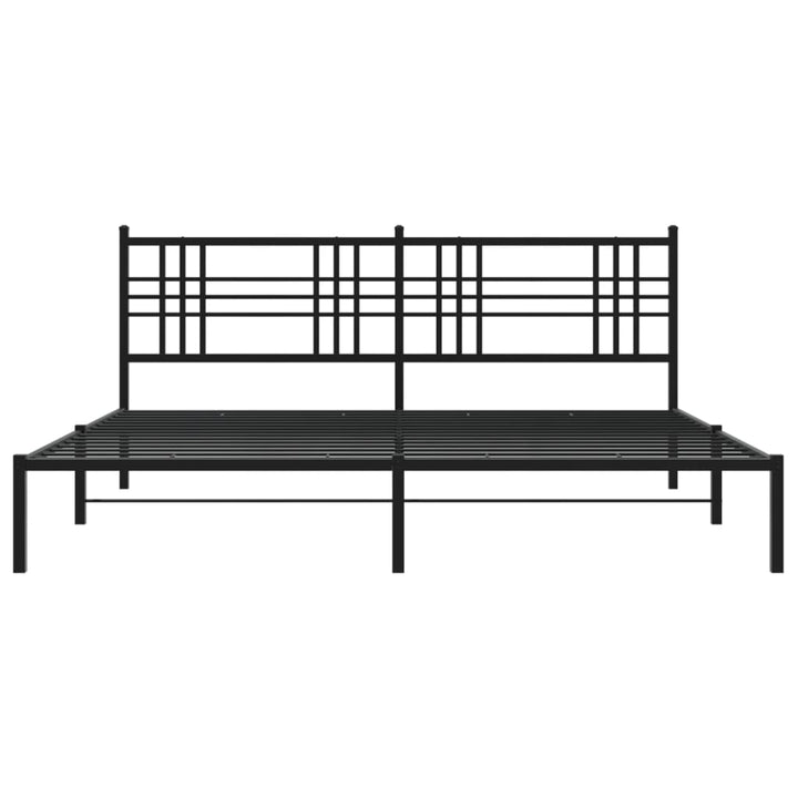 sengeramme med sengegavl 183x213 cm metal sort